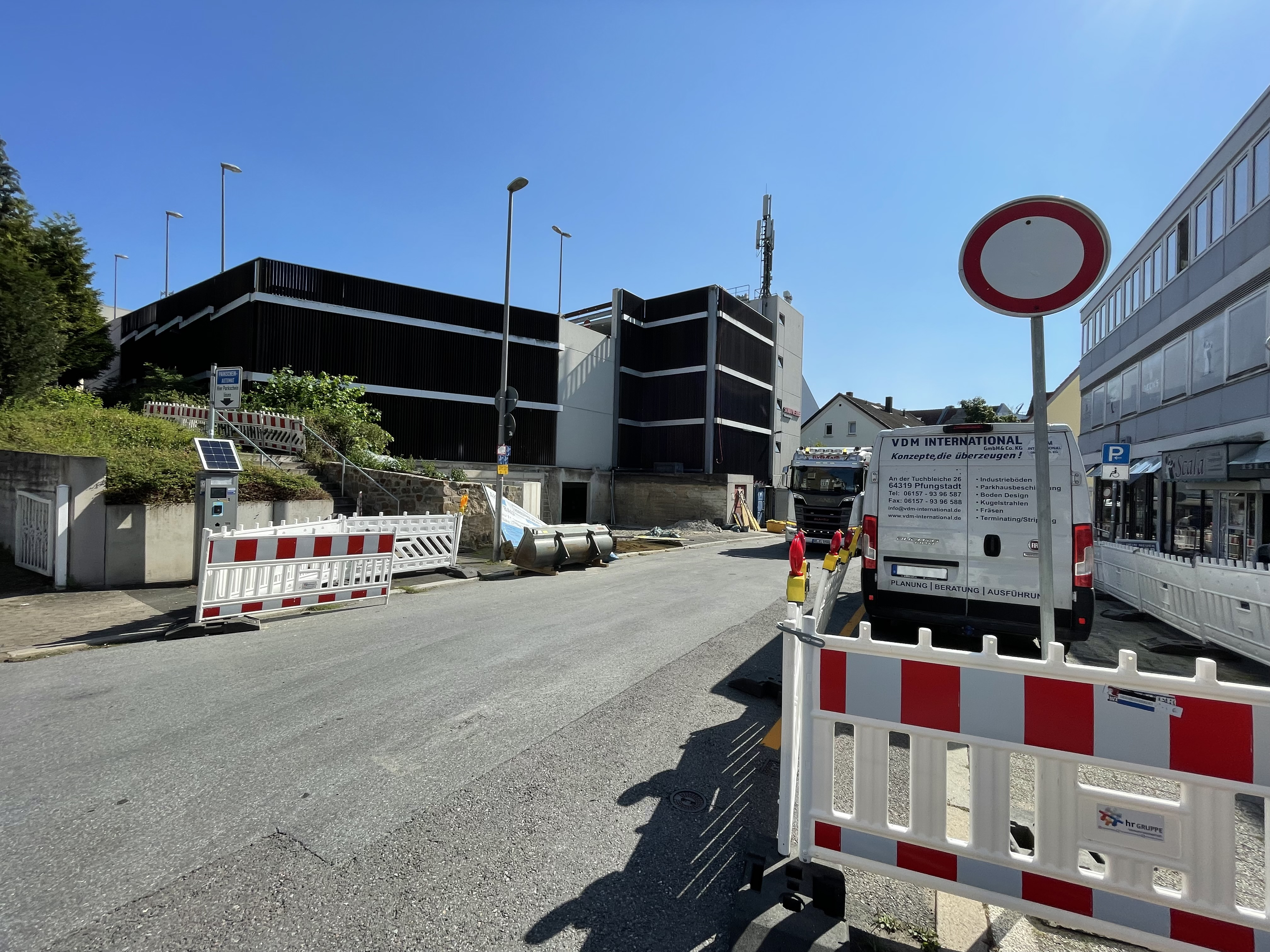 Die Baumaßnahme am Parkhaus Altstadt schreitet voran