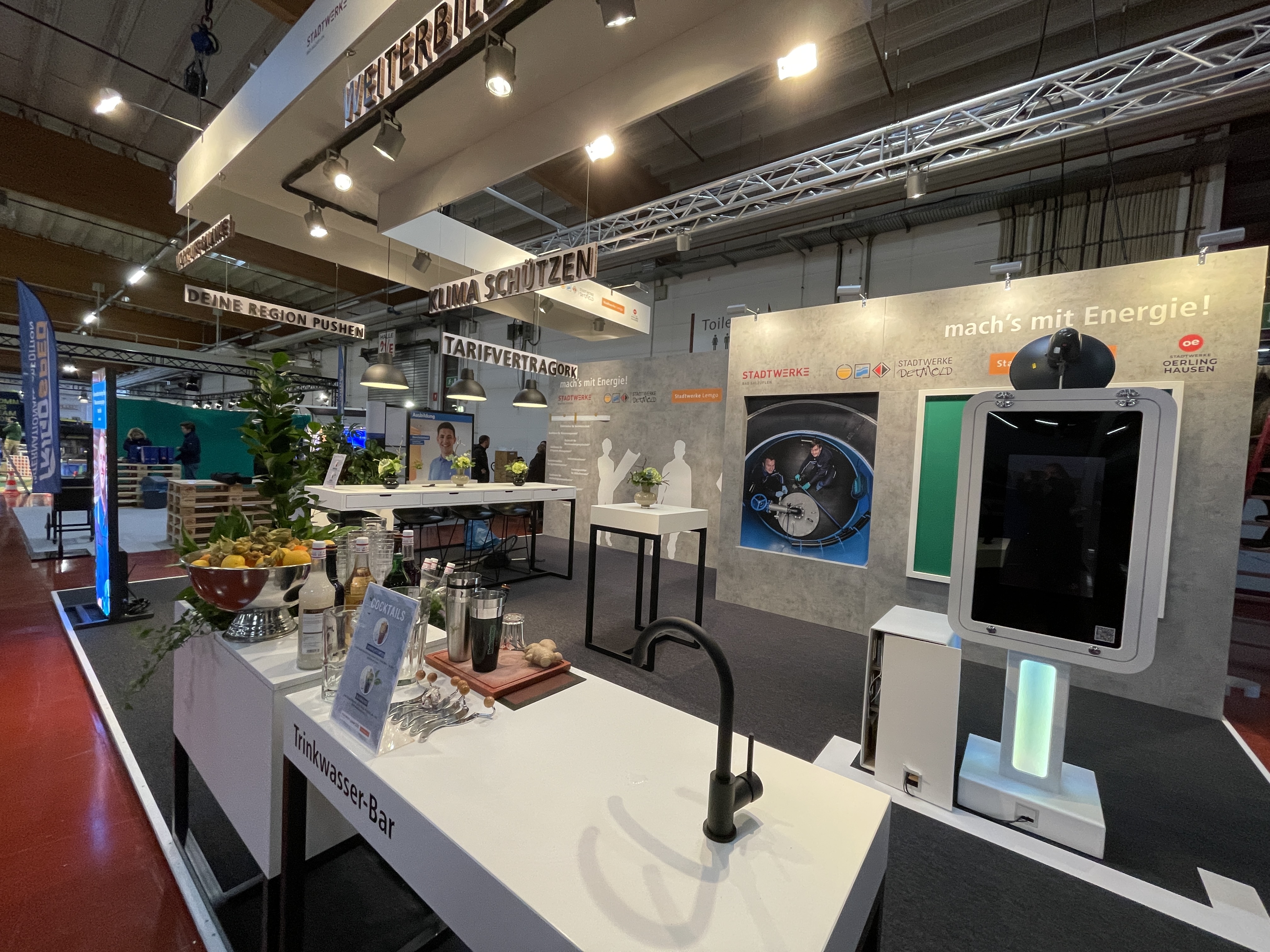 Blick auf den Messestand