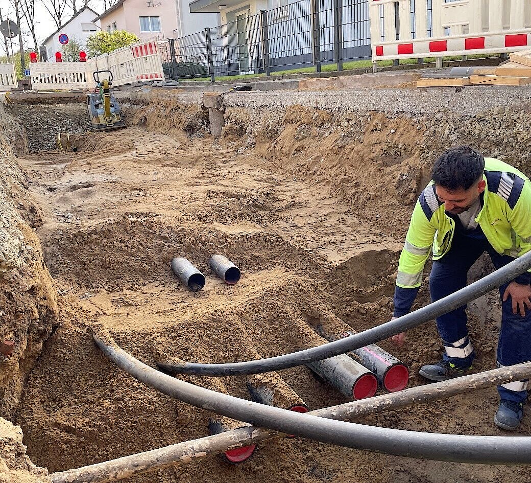 Kontrolle der Kabelschutzrohre in der Imkerstr.