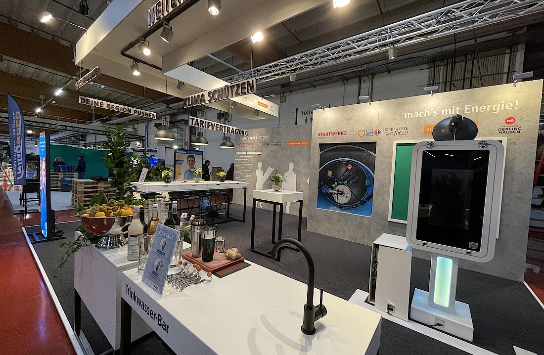 Blick auf den Messestand