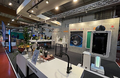 Blick auf den Messestand