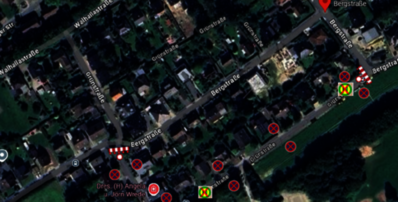 Sperrung der Grünstraße 